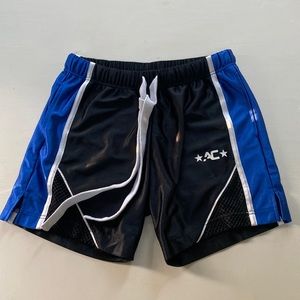 Andrew Christian silky shiny black dazzle and mesh shorts men’s S